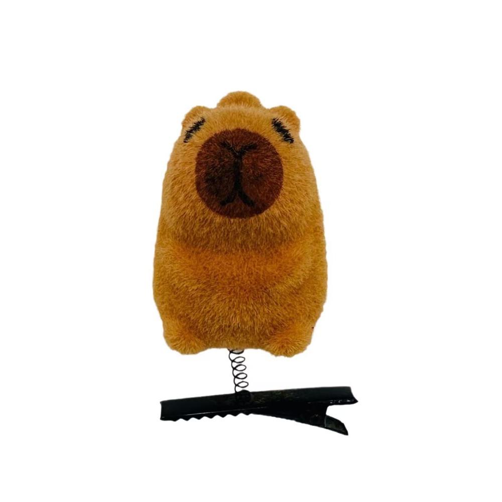 10pcs/set Zinc Zinc Alloy Capybara Hairpin Set Flocking Cartoon Duckbill Clip Spring Hair Clip  Daily