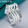 URMYLADY 925 Sterlingsilber Krone Zirkon 7-10 Ring Für Frauen Mode Charm Schmuck