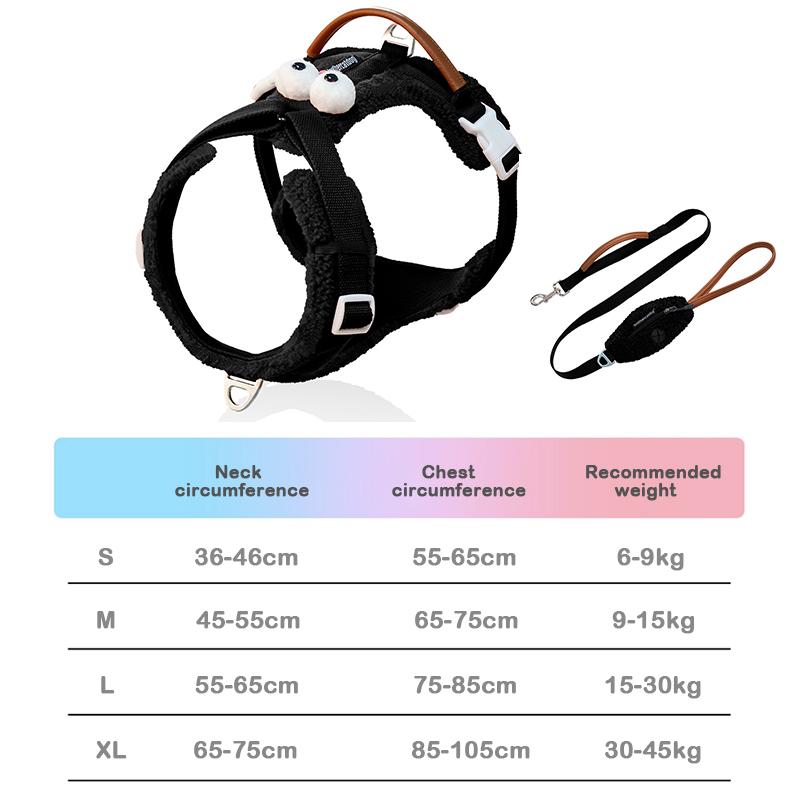 Adjustable Pet Leash Vest Style Dog Chest Harness Large Dog Chest and Back With Traction Rope Set For Large Dog Outdoor Supplies