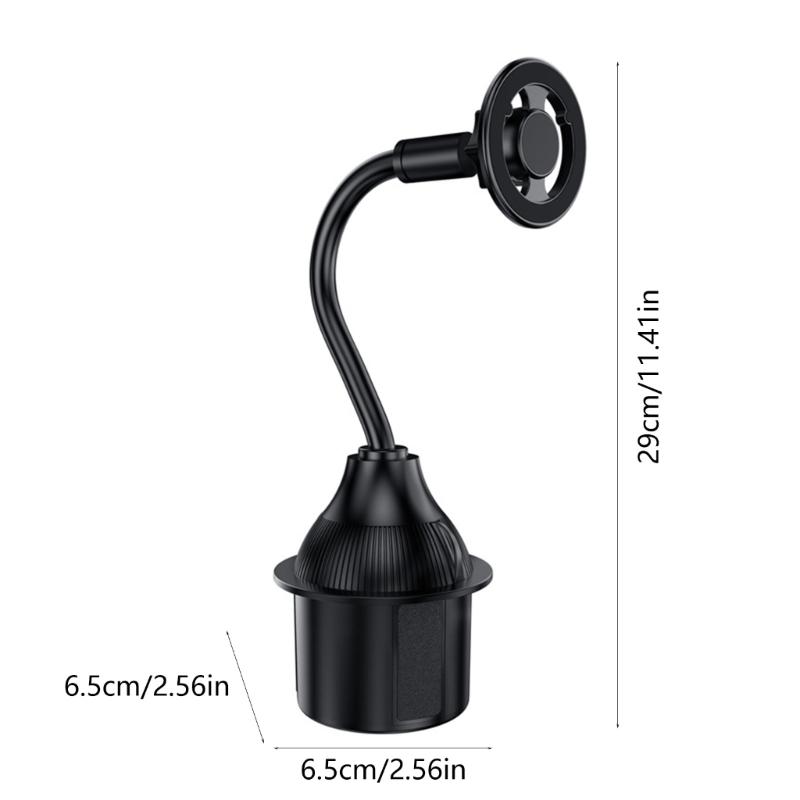 Flexible Gooseneck Automotive Phone Holder for Cup Holder Multi Angle Adjustment for Smartphone Mobile Device