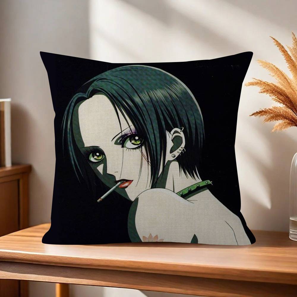 Classic Anime NANA Girl Pillow Covers Cartoon Sofa Decorative Home Doublesided Printing Short Plush Cute Cushion Cover