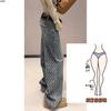 Plus Size Women's Trendy High Waist Straight Leg Jeans - Spring/Summer Slimming Wide Leg Pants