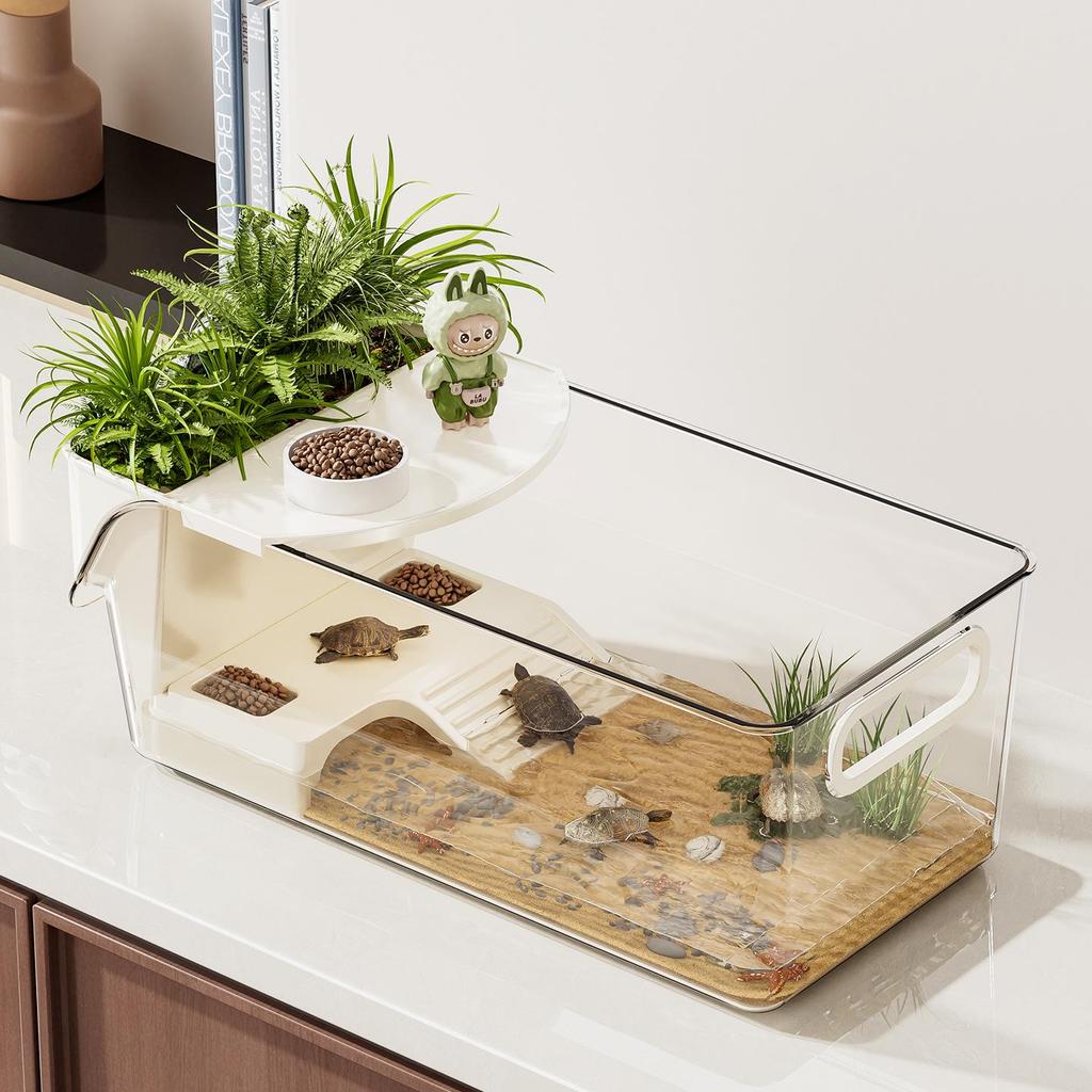 Living Room Turtle Habitat with Sunning Platform and Large Capacity