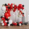 153PCS Black Red Balloons Garland Metal Silver Balloon Arch Kit Graduation Birthday Party Wedding Anniversary Decoration Globos