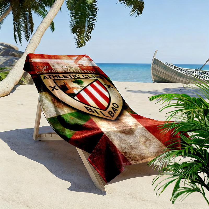 Telo Mare Stampato Athletic Club de Bilbao, Telo Grande Morbido Asciugatura Rapida per Spiaggia Campeggio Nuoto