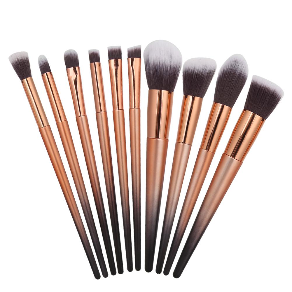 10pcs Makeup Brushes Set Face Blush Powder Eyeshadow Lip Brush Buty Tool