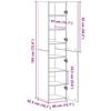 Highboard Reclaimed Wood 40 x 42.5 x 185 cm