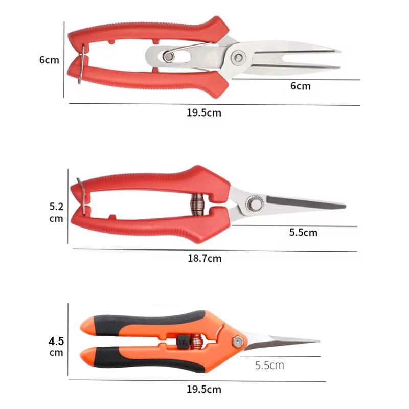 

3pcs Garden Pruning Shears Potted Flowers Trim Branches Scissors Fruit Picking Scissors Orchard Farm Gardening Hand Shear Tools 15cm-19.9cm