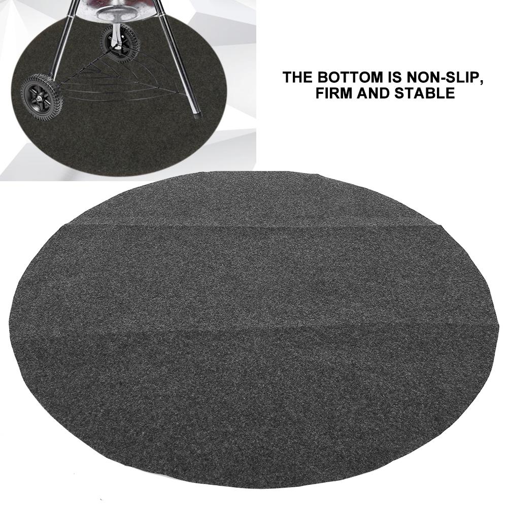 Covoraș rotund de 36 inchi pentru grătar Gary, rezistent la ulei, covoraș protector de podea pentru grătar pentru uz casnic