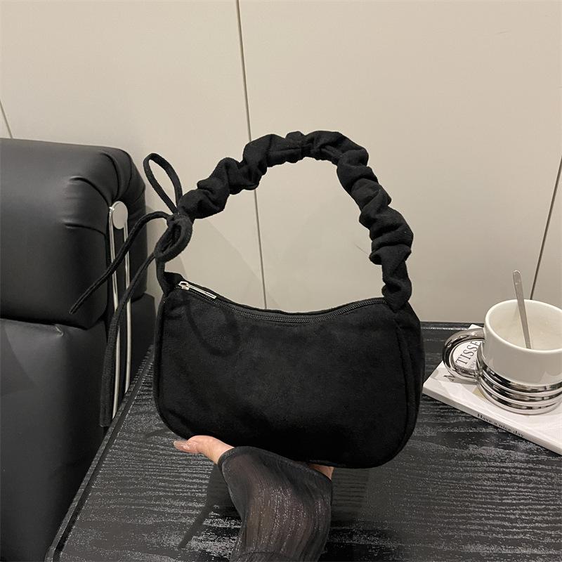 New 2025 Pleated Small Handbag, Lightweight and Casual Underarm Shoulder Bag, Korean Version Popular Bag