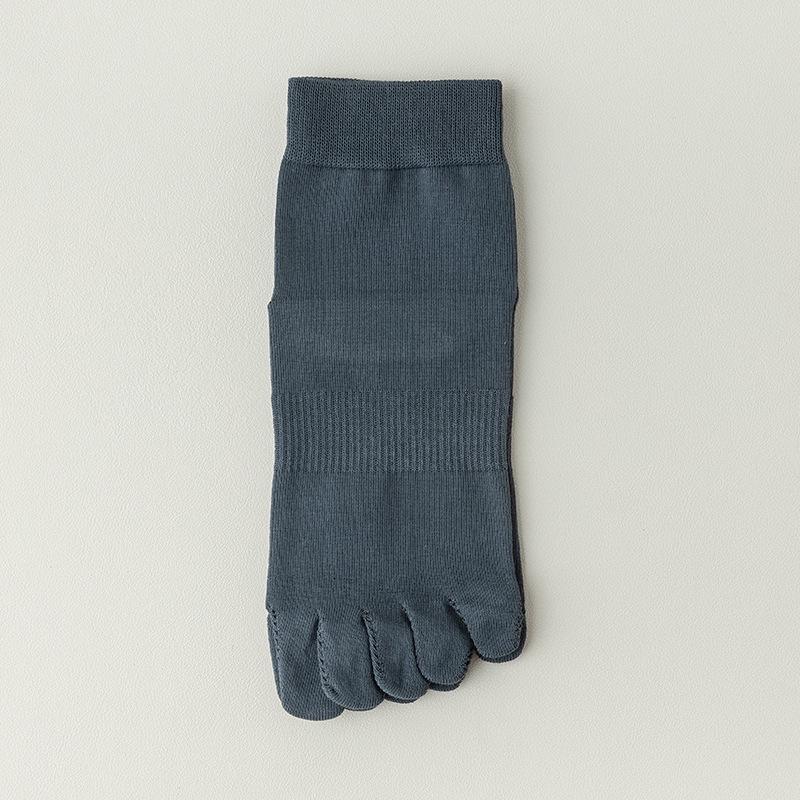 Calzini da Donna Antibatterici in Cotone Pettinato con Dita Separate - Colore Unito, a Metà Polpaccio, Primavera/Autunno