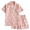 Women's 2023 Summer Cute Short Sleeve Cotton Pajama Set