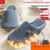 Rechargeable Heated Cotton Slippers with Temperature Control