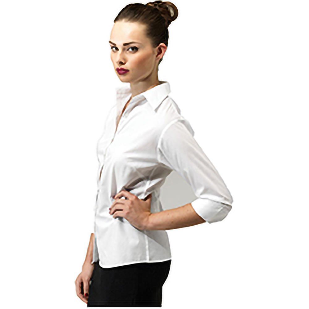 Premier Womens/Ladies Poplin 3/4 Sleeve Blouse