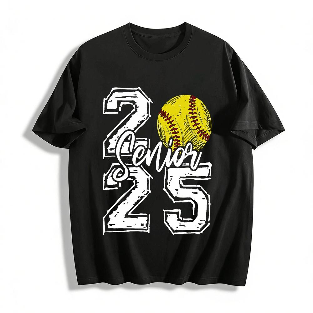 2025 Senior Class Softball Graduation Commemorative Top Pure cotton T-shirt XXS
