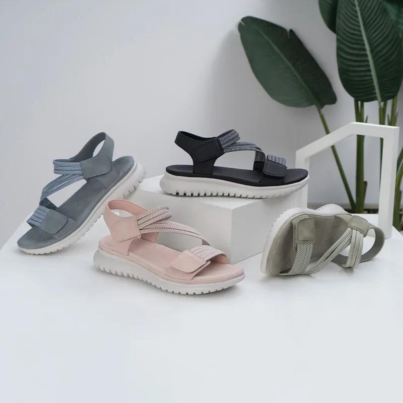New High Quality Summer Women Sport Sandals Plus Size 36-41 Soft Beach Shoes Fashion Flat Female Slippers