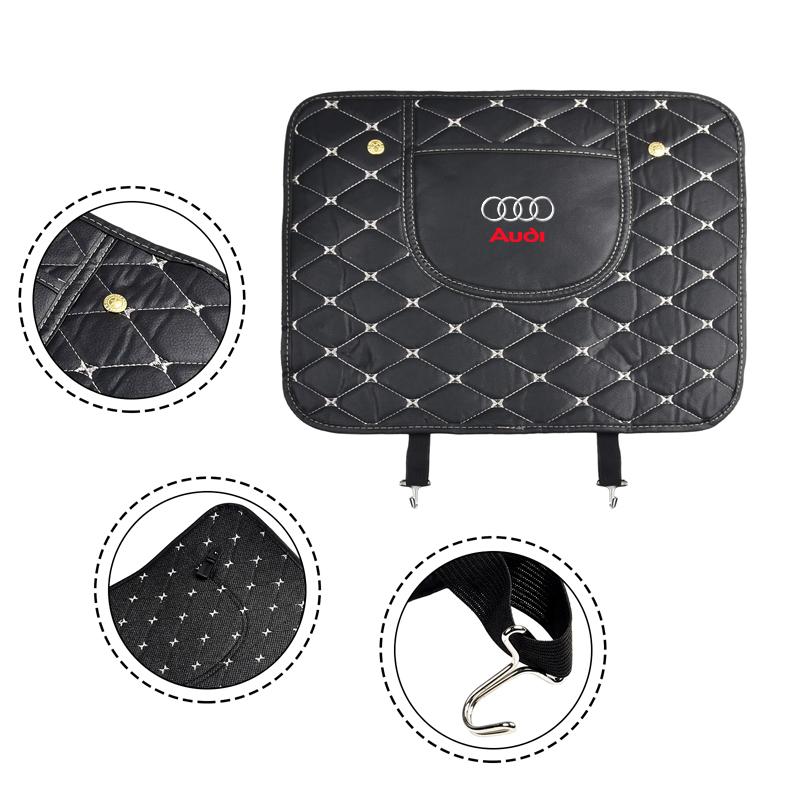 Car Seat Back Storage Protective Pad Prevent Kick Mat for Audi C5 C6 C7 A4 B6 B8 B7 A6 A3 A5 Q3 Q5 Q7 8P S3 S5 S1 S4 S2 RS3 RS4 RS5 RS6 RS8