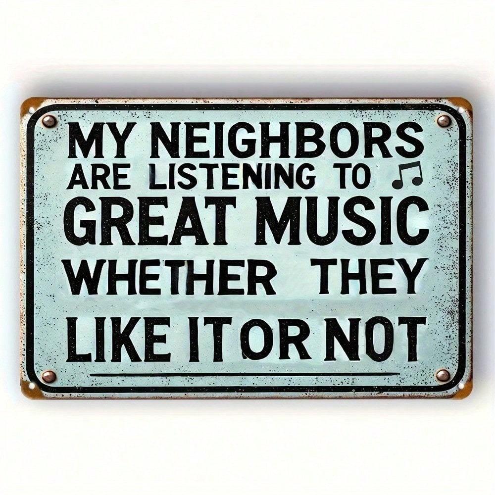 Vintage Metal Poster Music Quote Wall Art for Living Room