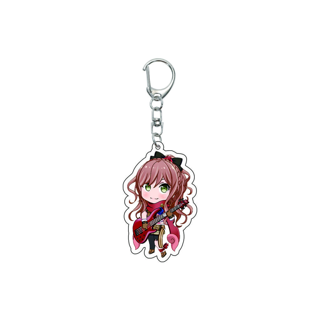 55MM Anime banG Dream Keychain Toyama Kasumi/Saya Yamabuki/Hanazono Tae Key Chain Acrylic Model Plate Christmas Gifts