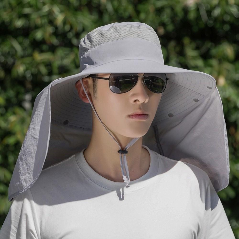 Neck Protection Women Visor Cap Cloth Summer Bucket Hat Foldable Fisherman Hat  Outdoor