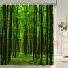 3D Tropical Rainforest Forest Landscape Printed Shower Curtain with Hook Bathroom Waterproof Polyester Bath Curtain Home Decor