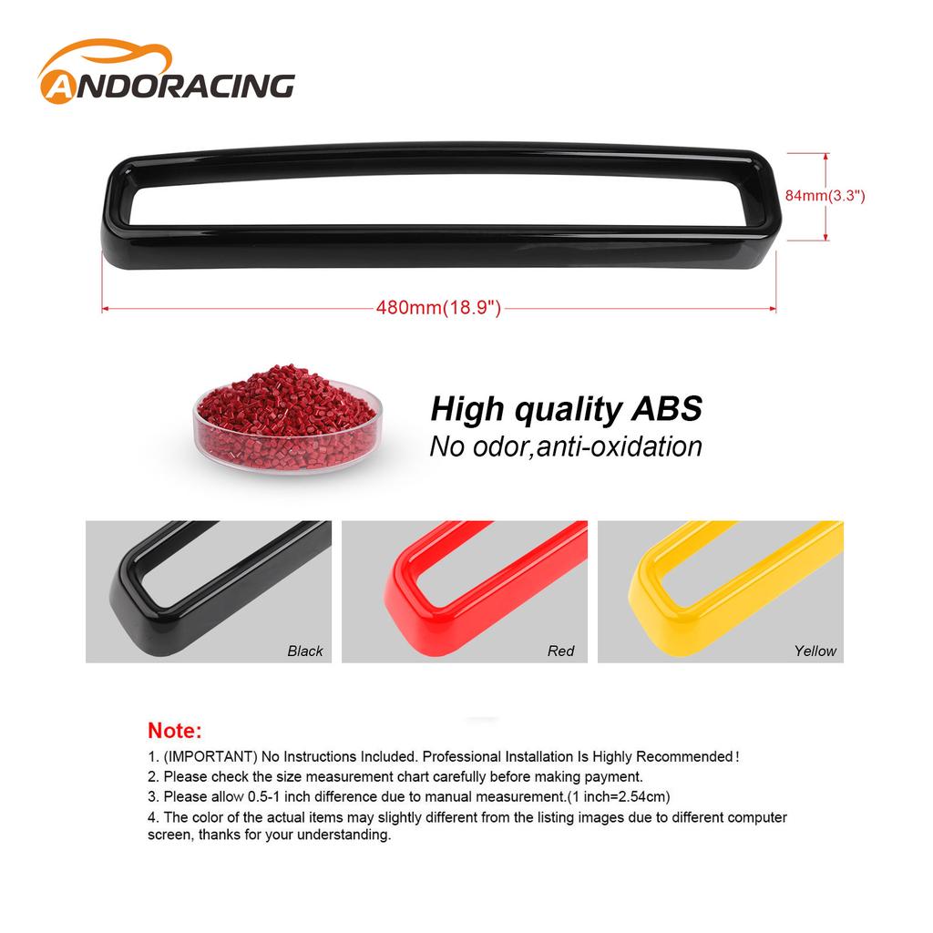 For 2015-2026 Dodge Challenger Black Red Yellow Grille Inserts Cover Trim 2Pcs Front Grill