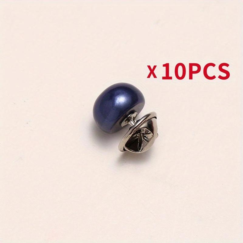 10pcs Pearl-Like Invisible Button for Chest and Neckline, No-Sew Anti-Show Fastener