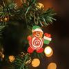 Holiday Gift Box Pendants 20/30/40Pcs Wooden Christmas Ornaments, Candy Cane Lollipop Rustic Xmas Tree Hanging Ornaments Decor for Party Wreath Window