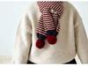 Chic Baby Pom-Pom Knit Scarf: Color Block, Unisex, Warm Wool