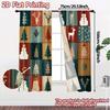 2D Flat Printing  JIT 2pcs   Curtains (Without Rod) Festive Patchwork Modern Curtains&Window Treatment Versatile Polyester Fabric