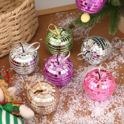 Christmas Supplies 6pcs Christmas Tree Hanging Decoration Colorful Mirror Disco Ball Pendant Xmas New Year Party Home Decors