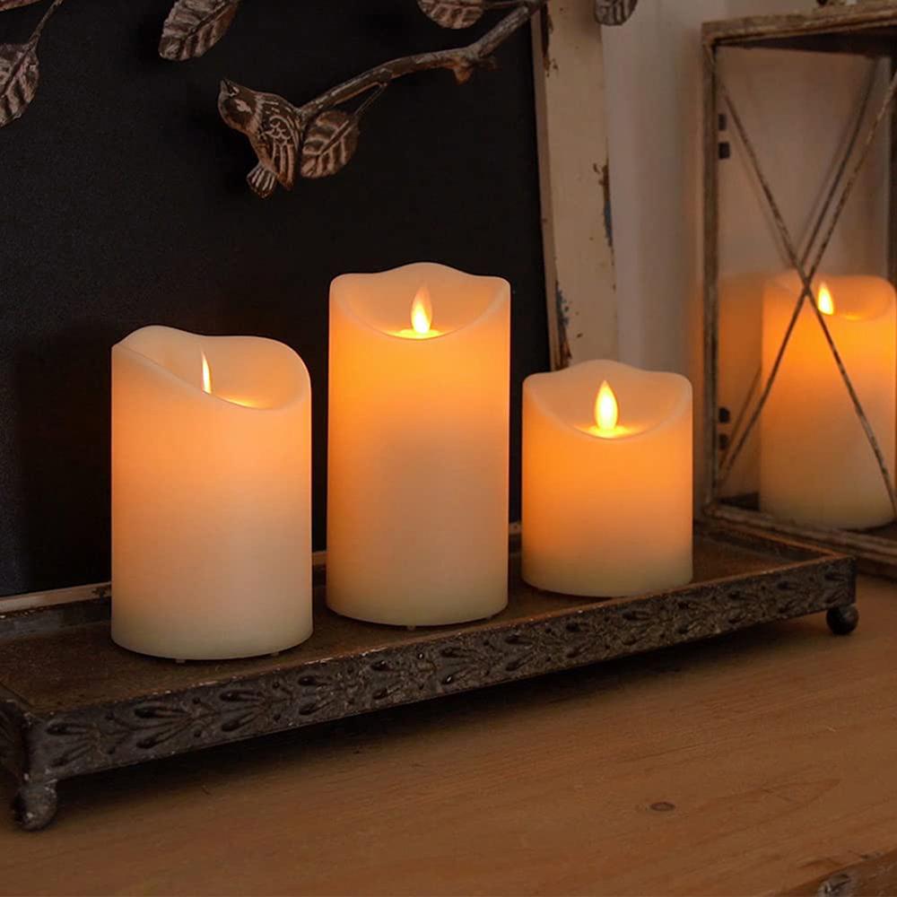 Velas votivas sem chama operadas por bateria, luzes de chá led, vela falsa elétrica com pavio móvel, decoração de festa de casamento, lâmpadas de velas