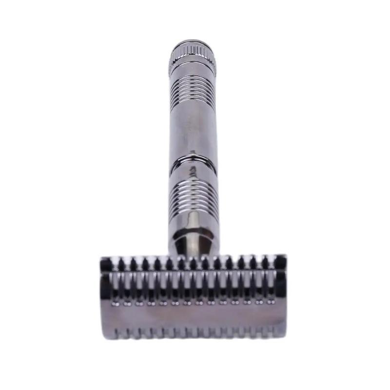 YAQI Men's Gunmetal Color Double Edge Safety Razor For Cleaning Beard Simple Fashion High Quality Portable Shaving Razor New