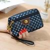 1 Pc Multifunction Purse Coin Phone Bag Case Polka Dot Printing Multilayer Zipper Clouser Women Hand Bag