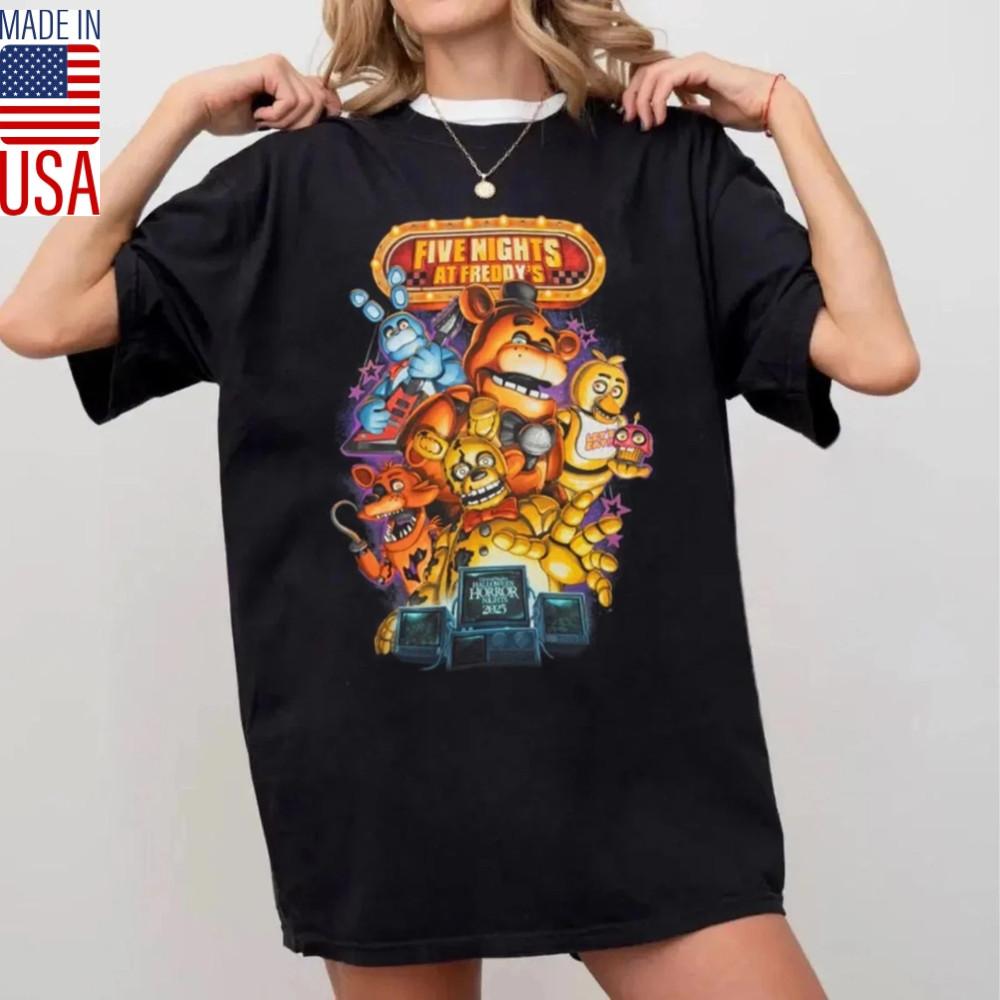 Halloween Horror Nights 2025 Five Nights at Freddy s T-Shirt, Halloween Gift XXL