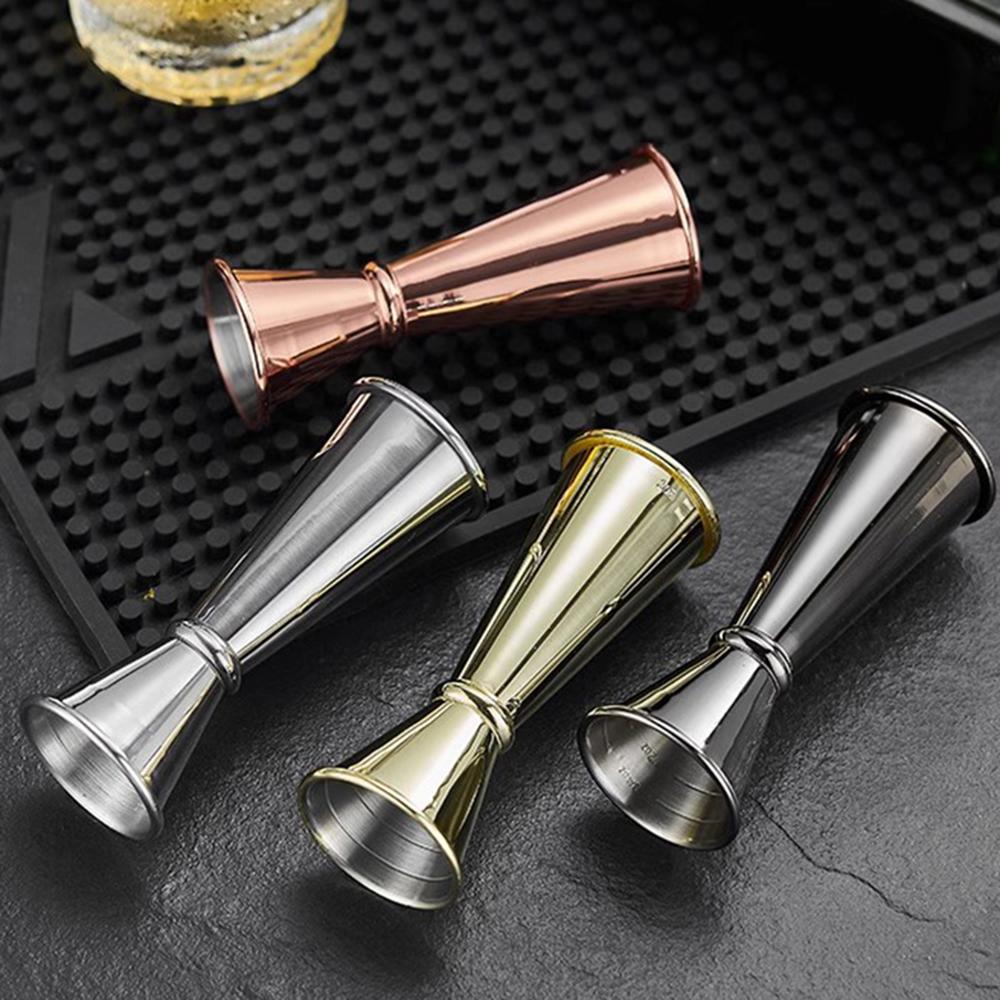 15-60ml New Dual Shot Stainless Steel Measure Cup Cocktail Shaker Drink Spirit Measure Jigger Kitchen Bar Barware Tools