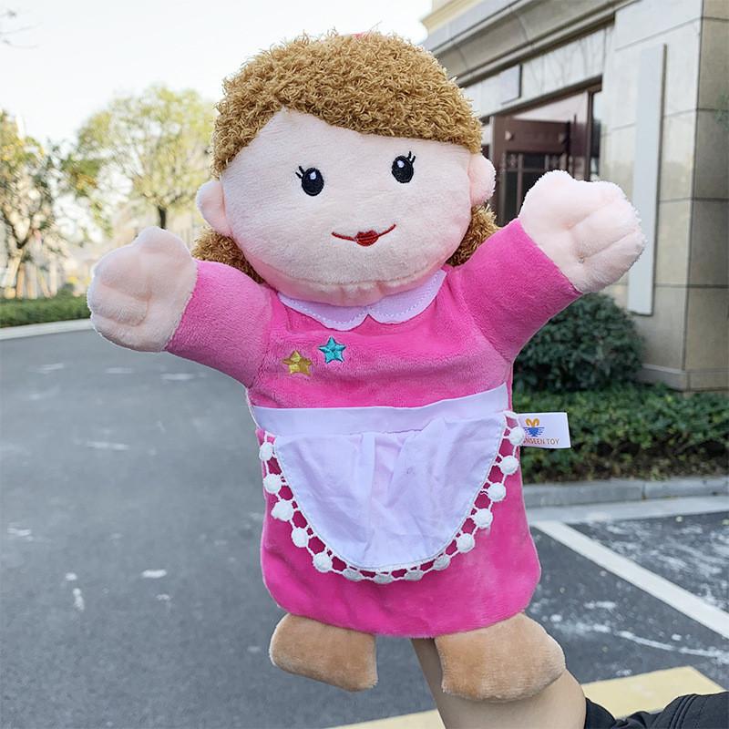 Plush Family Storytelling Hand Puppet Toy With Soft Material For Doll Children