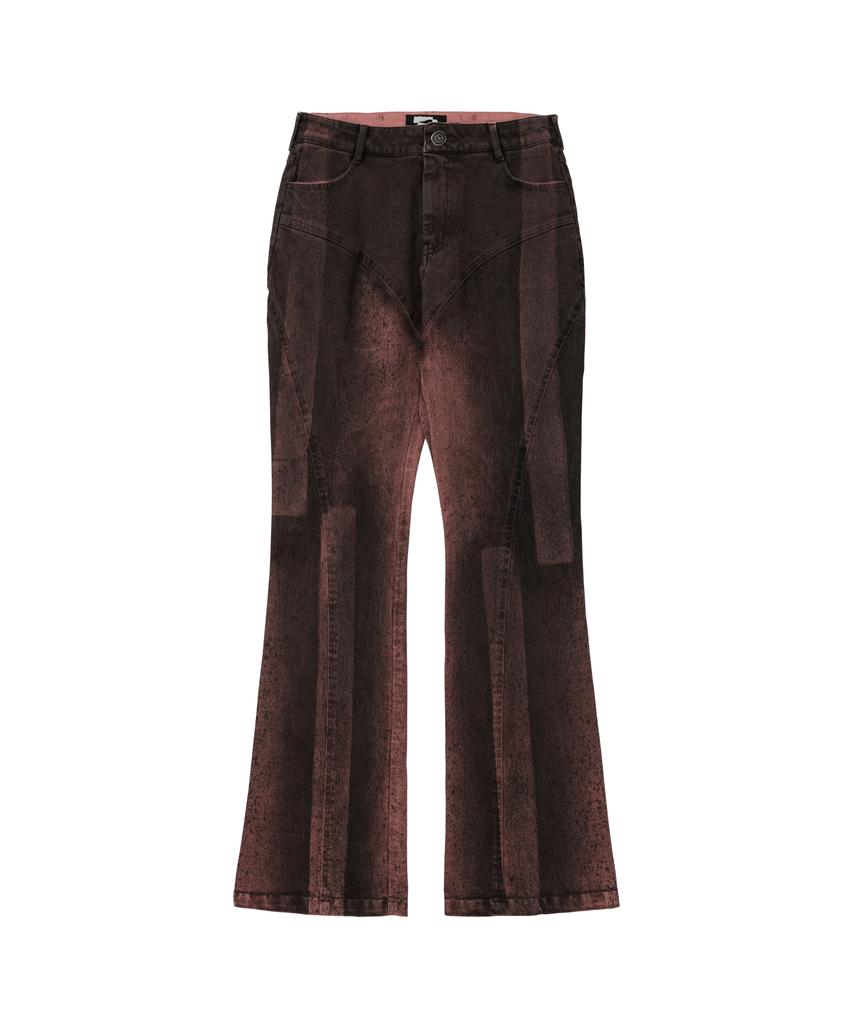 WELLBEING EXPRESS Spray Washed Line Pants Pink