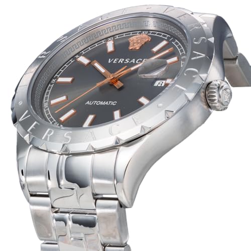 Versace Men's HELLENYIUM Watch (VEZI00424) Automatic, Water Resistant, Sapphire Crystal, Gray Dial, Stainless Steel