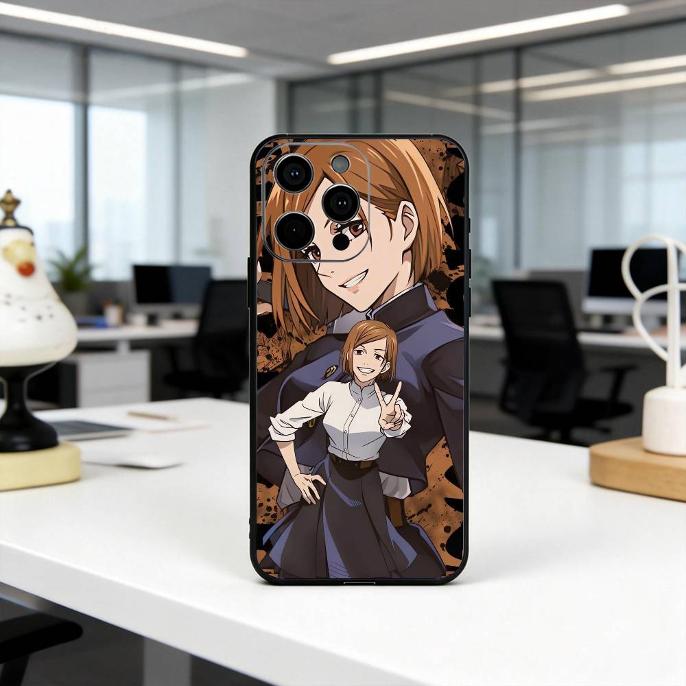 

Jujut-su N-Nobara Kugisaki-NK K-Kaisen Phone Case For iPhone 17, 16,15,14,13,12,11 Plus,Pro Max, Others Soft Black Cover iPhone16promax