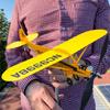 Creative 3D Plane Garden Weather Vane Wind Direction Compass Anti-corrosion Metal Airplane Plug-in Windmill Outdoor Garden Decor