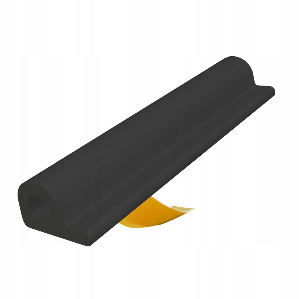Self-adhesive door window seal P9X5.5mm BLACK