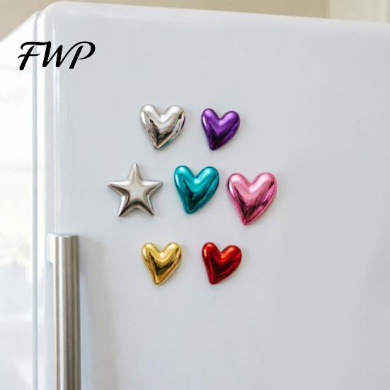 Kitchen Fridge Magnet 10Pcs Vintage Love Heart Refrigerator Star Shape Decorative Design Memo Notes Photo Holder for Home Office Decoration