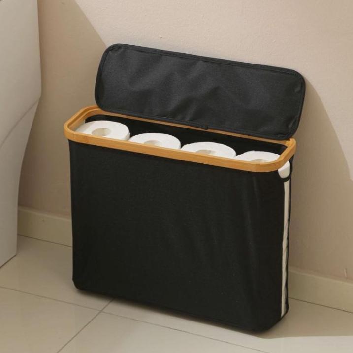 Transparenter Badezimmer Toilettenpapier Aufbewahrungskorb und Zubehörablage