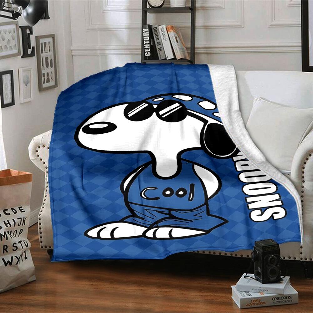 1pc Snoopys Happy Dance Flannel Blanket,Ultra Soft Warm Plush Throw for Home Bedroom Bed Sofa Cover Camping Picnic gift Y72434