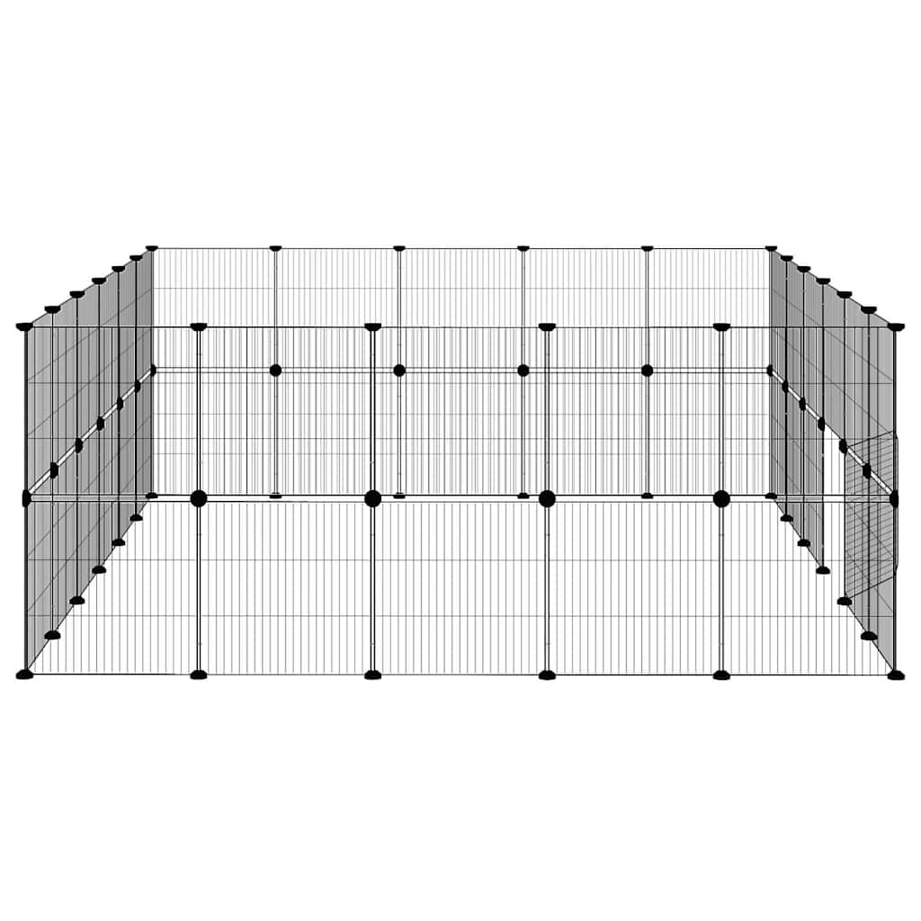 44 Piece Pet Cage with Door Black 35 X 35 Cm Steel