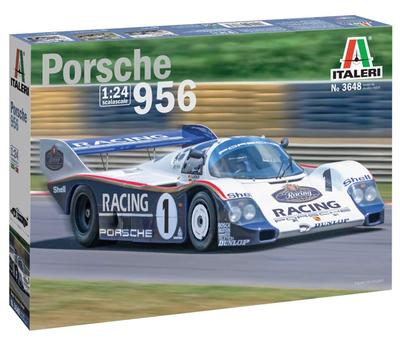 Italeri Schaal Porsche 956 Groep C Kunststof Modelbouwkit met Japanse Instructies 1/24 (IT3648)