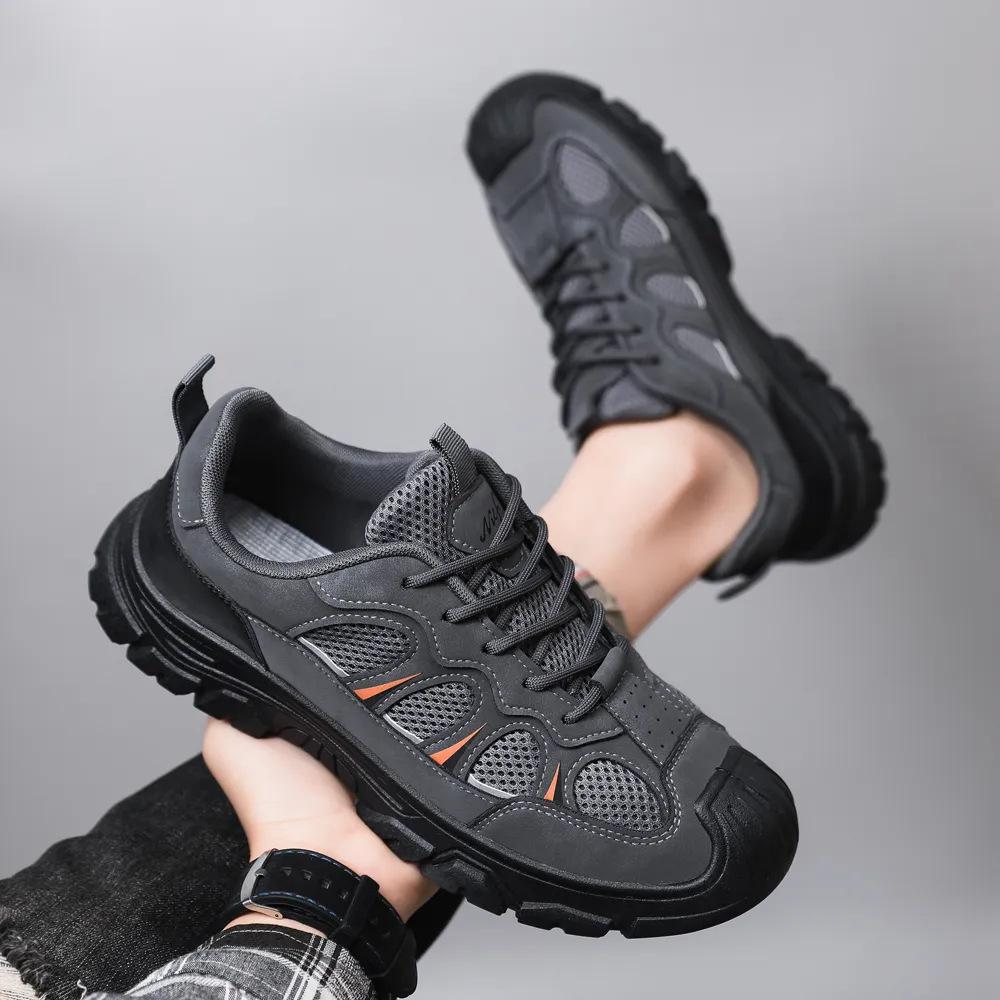 New Labor Insurance Men's Shoes Summer Soft-soled Breathable Mesh Construction Site Comfortable Non-slip Wear-resistant Tooling Trendy Shoes