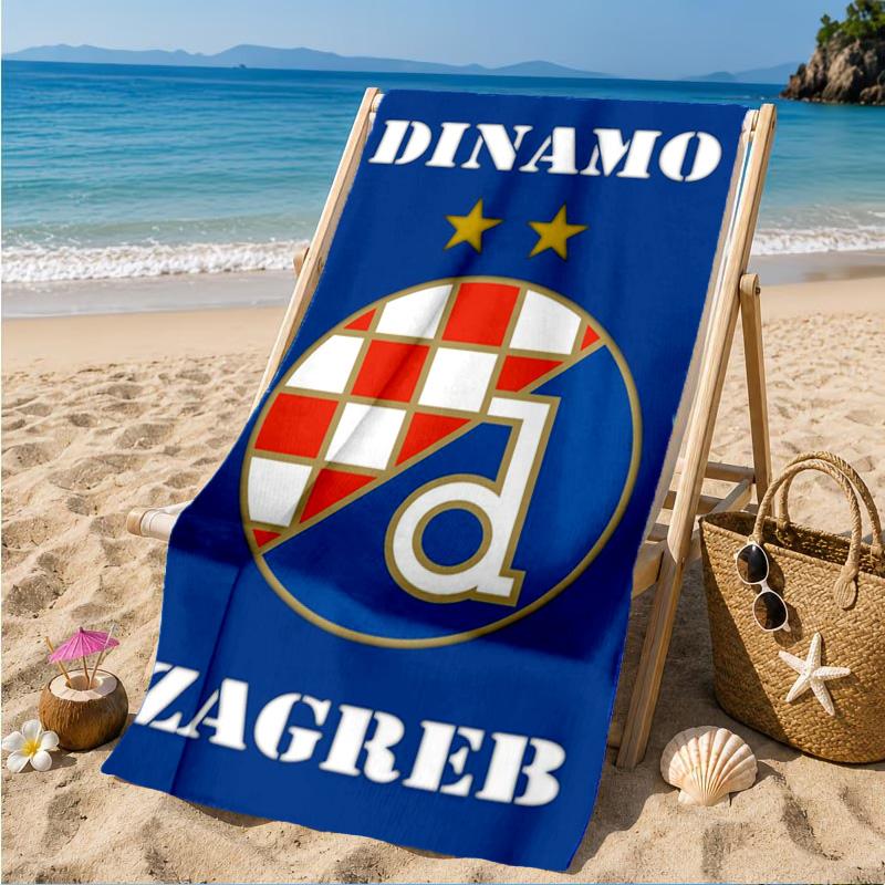 Asciugamano da Spiaggia Dinamo Zagabria Basket, Asciugatura Rapida, Facile da Curare, Adatto Sia per il Fitness che per le Vacanze al Mare, Essenziale Sportivo