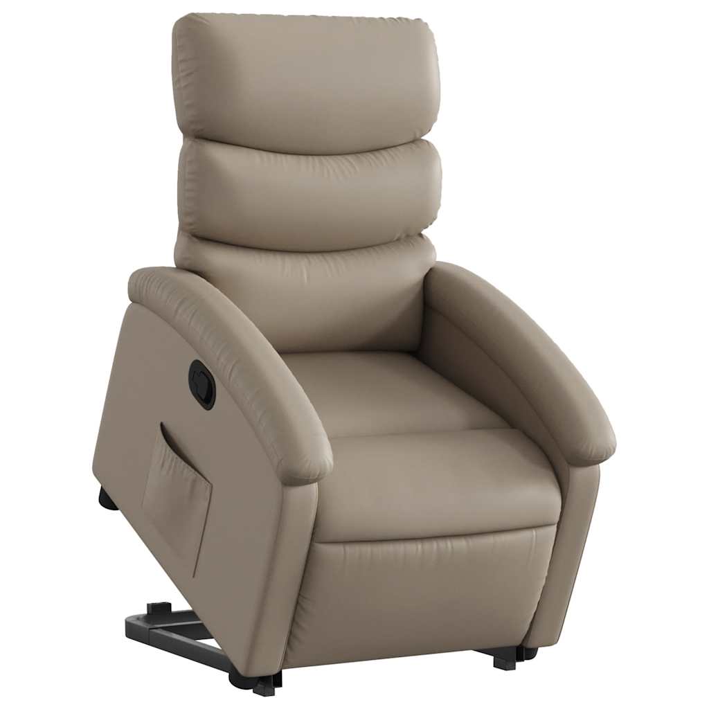 Recliner Chair with Rising Function Cappuccino Brown Faux Leather